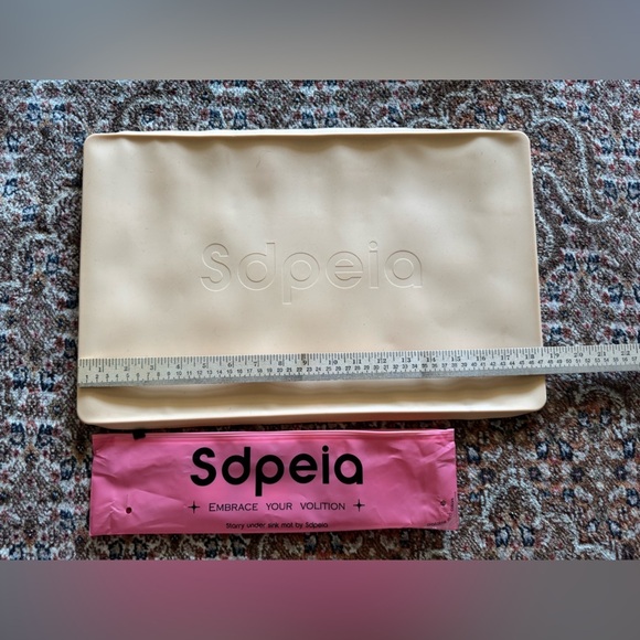 Sdpeia Under Sink Mat for  12”x18.5” Cabinet, Upgraded Silicone Beige Color 😀 - Picture 3 of 4